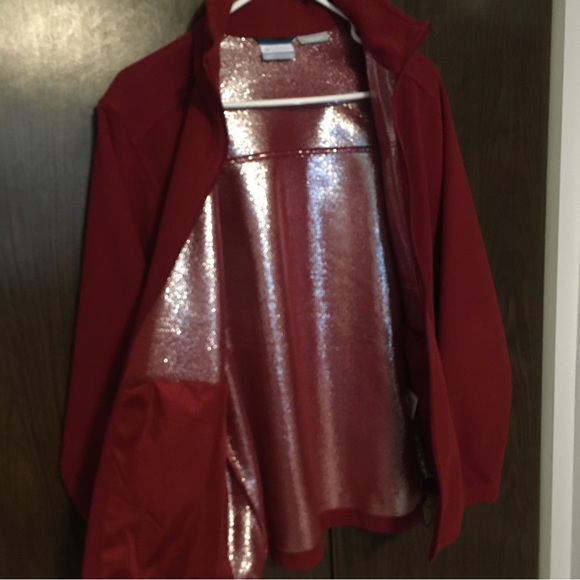 Columbia Omni heat fleece jacket, red, mens small - Picture 5 of 5